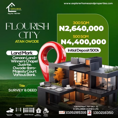 Flourish City Estate Atan Owode Phase 2 Ogun State, Nigeria