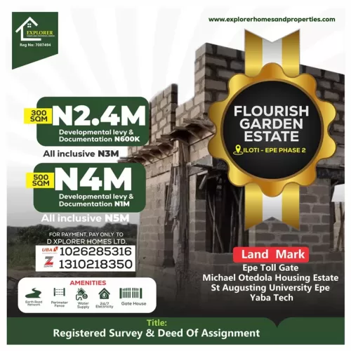 Flourish Garden Estate Phase 2, ILoti Epe, Lagos Nigeria